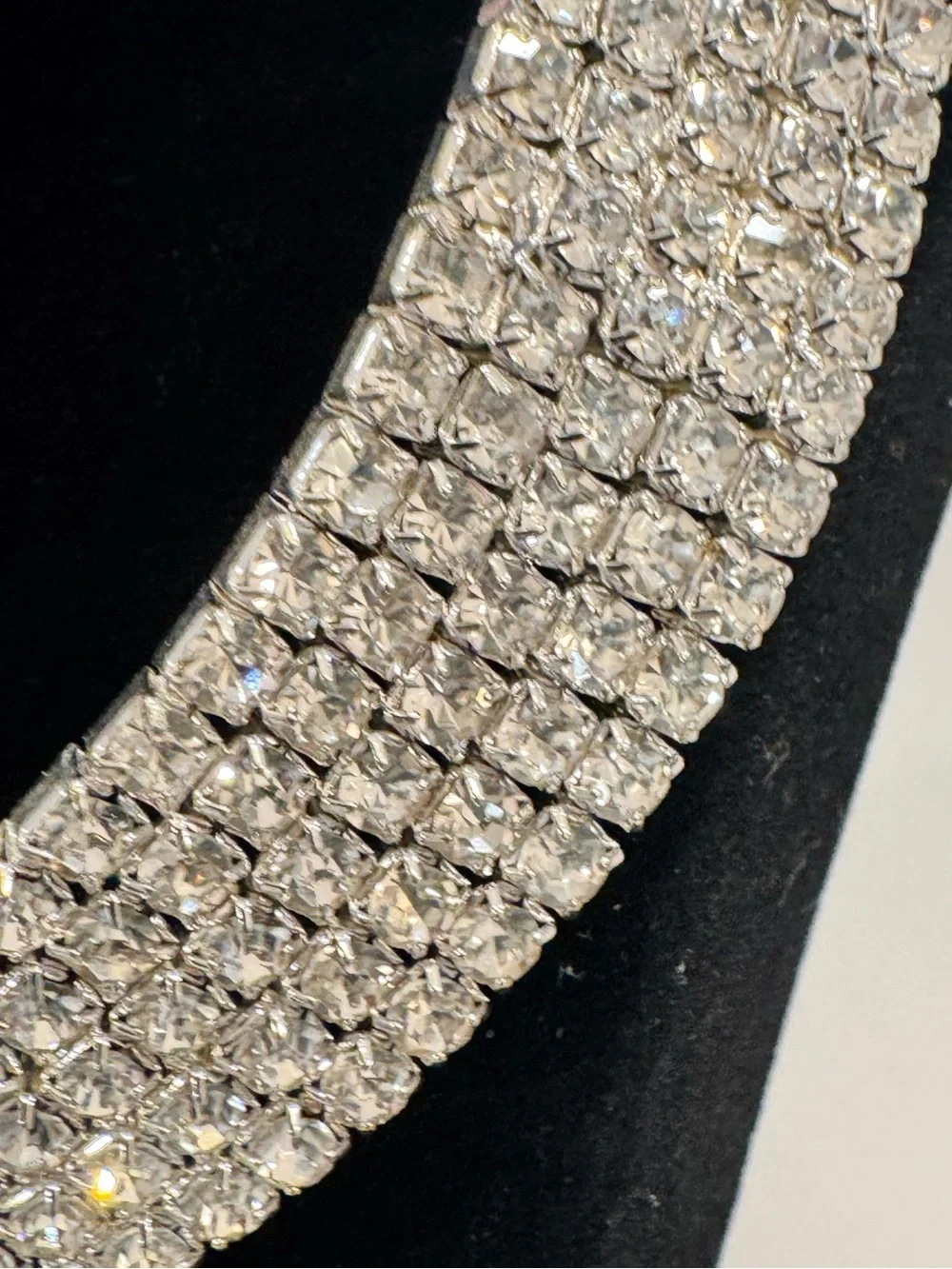 HIGH QUALITY! Sparkling Silver Crystal Collar Event Special Occasion Necklace